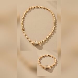 Anthropologie, Crystal Link & Chain Bundle